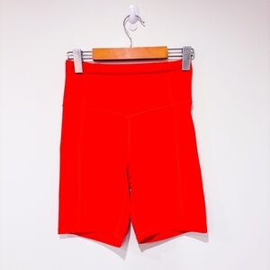 MARIKA Red‎ high rise bike shorts | Sleek activewear sporty fit | Small *